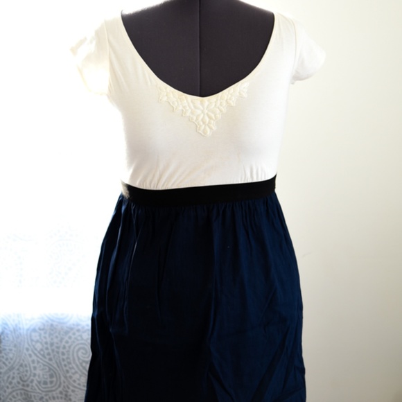 Rebecca Taylor White and Denim Day Dress - Picture 1 of 6